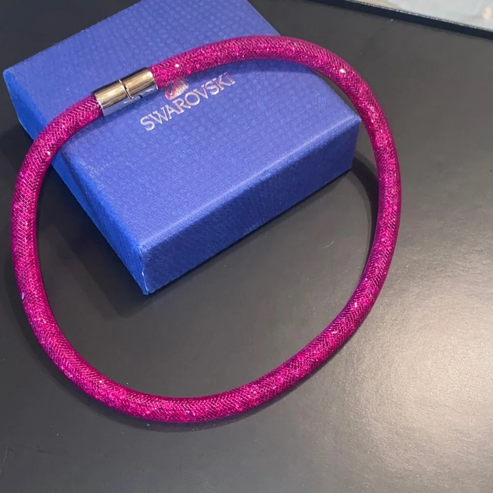 Swarovski Fuchsia Crystal choker - Picture 3 of 5